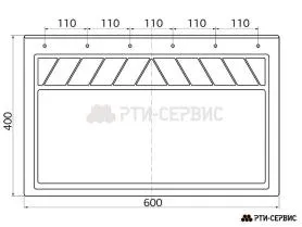 Брызговик 600х400 мм универсальный (без логотипа) - фото 2