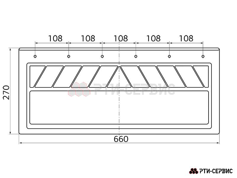 Брызговик 660х270 мм Shacman - фото 1