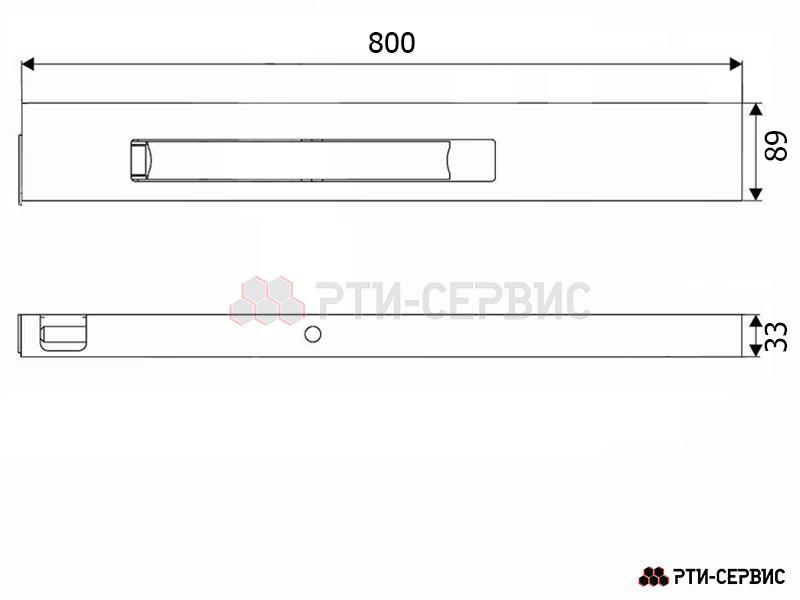 Замок борта алюминиевый 800 мм (правый) c заглушкой - фото 3